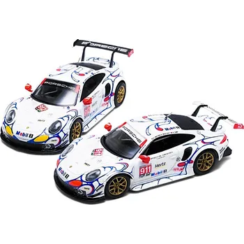 autíčko Porsche 911 RSR Porsche GT Team Petit Le Mans 2018 #911 #912 1:64 - Spark Model Porsche 911 RSR - kovový model auta 1/64