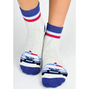 NOVITI Zimní ponožky N-SF003-B03-policia Barva: sv.sivá, Velikost: 31-34(21-23)