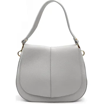 Kabelka Kožená kufříková kabelka Luka 24-033 šedá