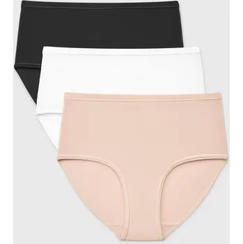 Kalhotky 3PACK Klasické kalhotky Pure se zvýšeným pasem bavlněné