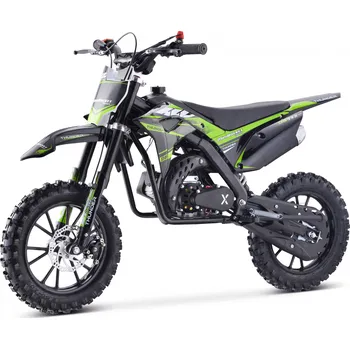 malá motorka Minicross Thunder Deluxe 49ccmhydraulické tlumice zelená sedlo 60cm
