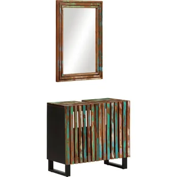 Toaletní stolek zahrada-XL 2dílná koupelnová sestava masivní akáciové dřevo 3217104