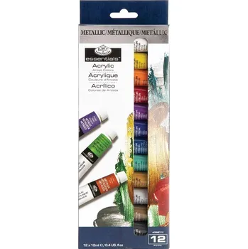 Speciální výtvarná barva Royal & Langnickel Akrylové barvy metalické 12 x 12 ml