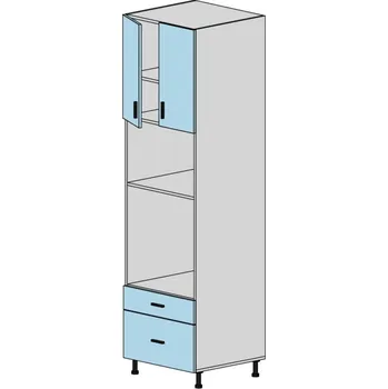 Kuchyňská skříňka Slevadoma Spodní skříňka E-60-PDO MDF Barva dvířek: bílá - struktura, Barva korpusu: beton, Sklo: čiré