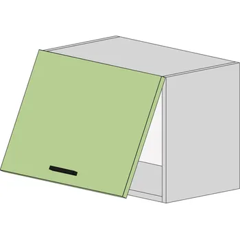 Kuchyňská skříňka Slevadoma Horní skříňka W-50-HD MDF Barva dvířek: káva, Barva korpusu: ořech - tmavý