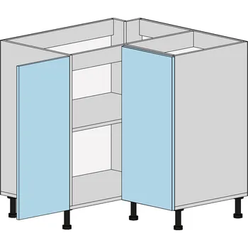 Obývací stěna Slevadoma Spodní skříňka E-U1-N MDF Barva dvířek: bílá - struktura, Barva korpusu: dub kraft - bílý, Sklo: čiré