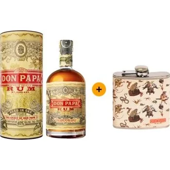Rum Výhodný balíček Don Papa Rum v tubě a placatka