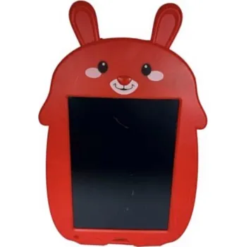 Magnetická kreslící tabulka LCD kreslicí tabulka 9” – dětský psací tablet se zvířecím motivem, červený