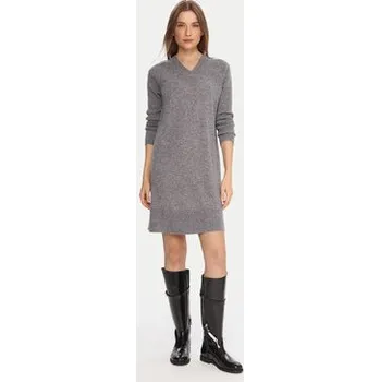 Dámské šaty United Colors Of Benetton Úpletové šaty 1044DV02C Šedá Relaxed Fit XL