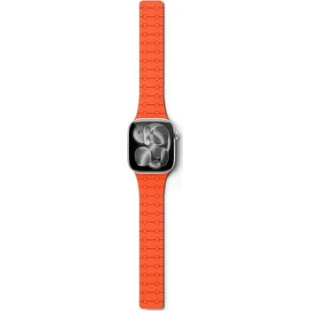 Chytré hodinky Epico Magnetic+ silikonový řemínek pro Apple Watch 42/41/40/38mm oranžový Oranžová