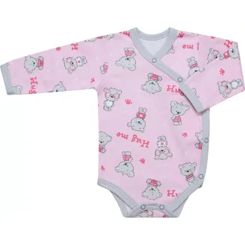 Kojenecký body ESITO | Dětské body zavinovací Teddy bears Pink - růžová / 56