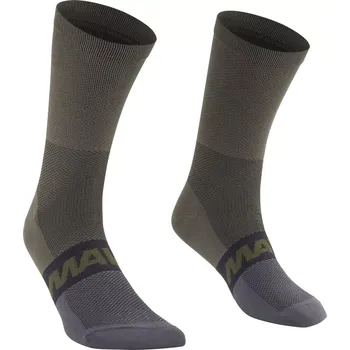 Pánské termo ponožky Mavic MAVIC PONOŽKY AKSIUM VYSOKÉ ARMY GREEN CARBONE velikost 6-8 (39-42)