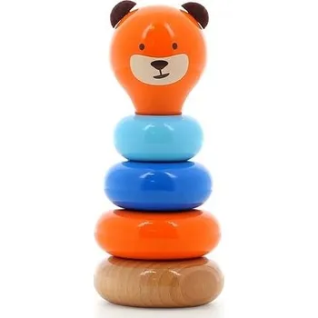 Dřevěná hračka Vilac Dřevěná nasazovací věž medvěd Marcel