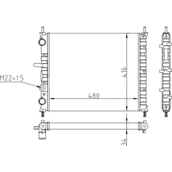 Chladič motoru Chladič, chlazení motoru HART 603 318