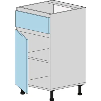 Kuchyňská skříňka Slevadoma Spodní skříňka NS-45-1NA Barva dvířek: dub tacho, Barva korpusu: dub sonoma