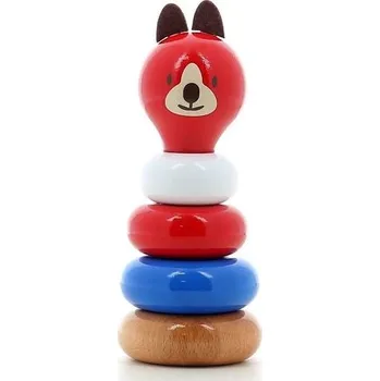 Dřevěná hračka Vilac Dřevěná nasazovací věž pes Lucien