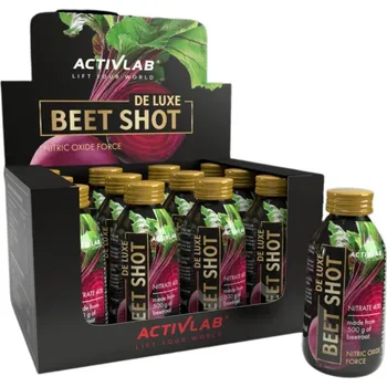 Anabolizér Activlab De Luxe Pre-Workout Shot, Červená řepa - 12 kusů