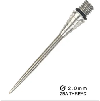 Šipka Konverzní hroty na soft šipky ONE80 Reflex 2.0, stříbrné, závit 2BA