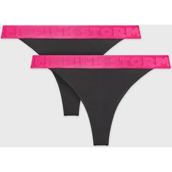 Kalhotky 2PACK Tanga PINK STORM Soft Studio se zvýšeným pasem