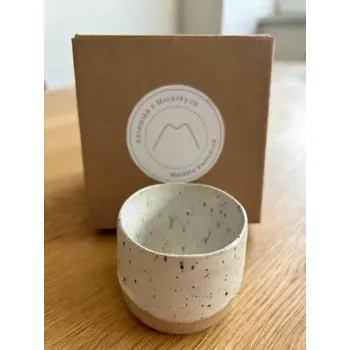 Káva Bílý kropenatý kalíšek na espresso, Keramika z Morávky