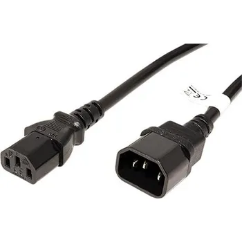 Napájecí kabel InLine Kabel síťový prodlužovací, IEC320 C14 - C13, 0,3m, černý (16603A) - 19.42.1542
