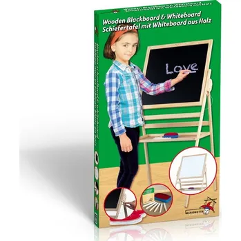 Kancelářský nábytek Dřevěná dětská kreslicí tabule oboustranná, 80 x 60 x 46 cm