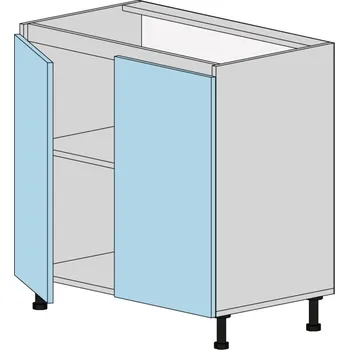 Kuchyňská linka Slevadoma Spodní skříňka NS-80-N Barva dvířek: ořech - tmavý, Barva korpusu: beton