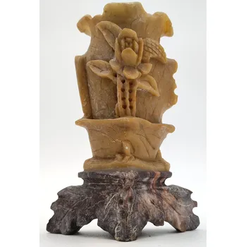 Luxusní starý držák svíček č. 6 Kamenina ! (Kameninový držák na svíčky)