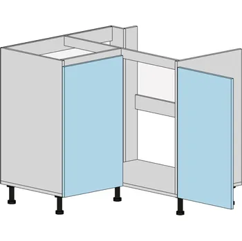 Kuchyňská skříňka Slevadoma Spodní skříňka NS-U1-NM Barva dvířek: dub truffle, Barva korpusu: bílá