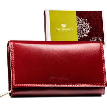 Peněženka Dámská kožená peněženka Peterson se zapínáním na patentku