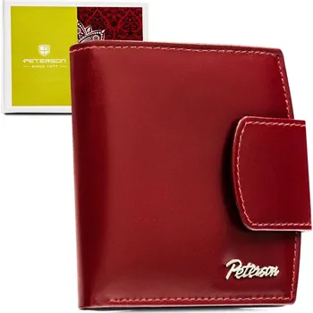 Peněženka Malá, kožená dámská peněženka s RFID Barva: Červená