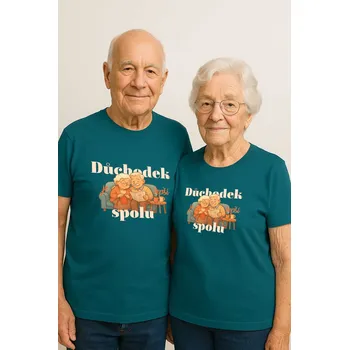 MMO Set pre Dedka a Babku Důchodek je lepší spolu Barva: Petrolejová, Dámska velikost: L, Pánska velikost: M