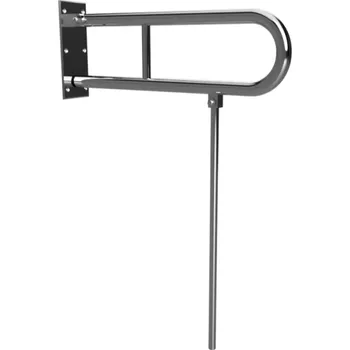 HELP: Madlo, 750 mm, ve tvaru U, sklopné, s opěrnou nohou, bez krytky, nerez, lesk