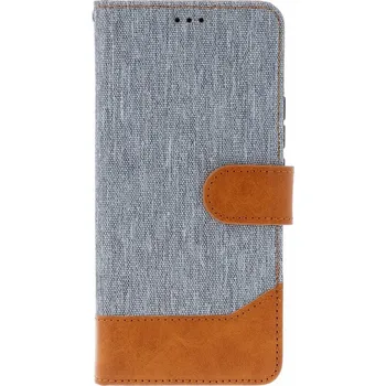 Pouzdro na mobilní telefon Pouzdro Jeans Xiaomi Redmi Note 14 Pro 5G knížkové šedé (kryt neboli obal na Xiaomi Redmi Note 14 Pro 5G)