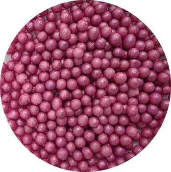 Cukrovo-rýžové perly tmavě růžové 7mm 80g - I LOVE CAKES | Skvělé pro Váš domácí dort