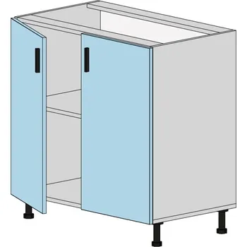 Kuchyňská linka Slevadoma Spodní skříňka E-80-N MDF Barva dvířek: dub sonoma, Barva korpusu: beton, Sklo: čiré