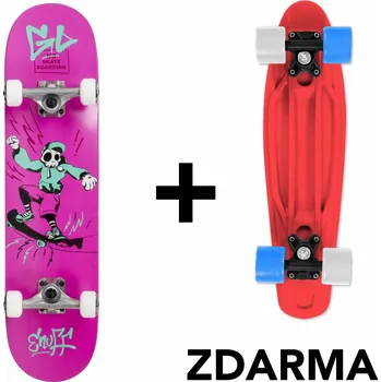 Skateboard Enuff - Skully Pink 7,75" / 7,25" - skateboard Rozměry: 7.75" palců