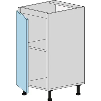 Kuchyňská skříňka Slevadoma Spodní skříňka NS-40-N Barva dvířek: bílá, Barva korpusu: antracit