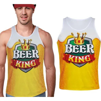 Karnevalový kostým GuircaBeer King - pivo pánské tílko Velikost: L 52-54