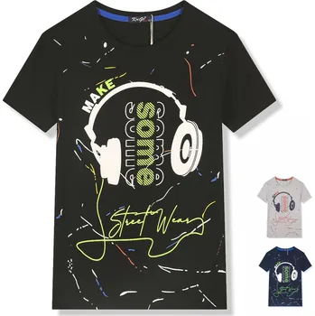 KUGO CHLAPECKÉ TRIČKO "NOISE" Barva: šedá, Velikost: 146