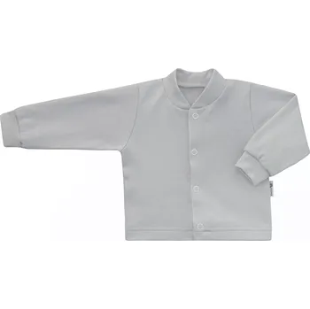 Kojenecké oblečení ESITO | Kojenecký kabátek bavlněný jednobarevný Grey - šedá / 68