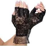 PartyPal Rukavice krajkové černé