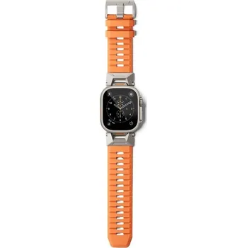 Chytré hodinky Epico Rubber Pro řemínek s nerezovým zapínáním pro Apple Watch 49/46/45/44/42mm oranžový Oranžová