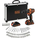 BLACK+DECKER Aku příklepová vrtačka 18V s příslušenstvím BDCHD18BAFC