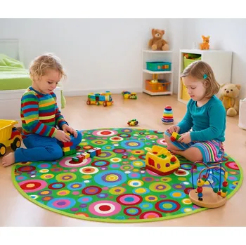 Koberec Spoltex Candy kruhový dětský kusový koberec 90 cm (průměr)