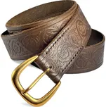 Drakkaria FLORES, kožený opasek hnědý