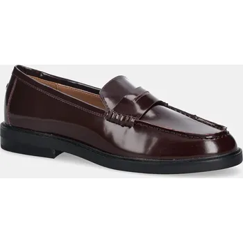 Dámské mokasíny Kožené mokasíny Steve Madden Adison dámské, vínová barva, na plochém podpatku, 11004736 11004736.627 83X, EUR 40