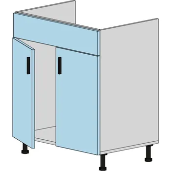 Obývací stěna Slevadoma Spodní skříňka E-70-1NM MDF Barva dvířek: olivová zelená - lesk, Barva korpusu: kašmír, Sklo: čiré