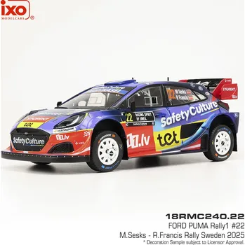 autíčko Ford Puma Rally1 - Rally Sweden 2025 #22 Sesks - Francis 1:18 IXO