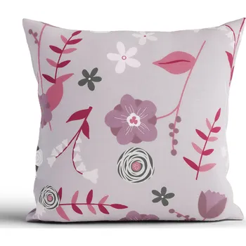 Bytový textil Bavlněný povlak na polštář Renforcé 40 × 40 cm - Dora šedá